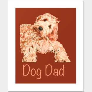 Adorable puppy dog with Dog Dad phrase! Posters and Art